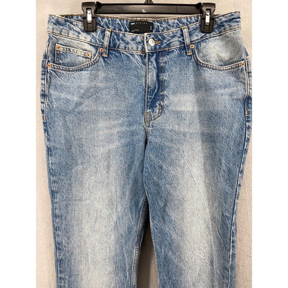 ASOS Design Jeans Womens Size 32x32 Straight Leg Blue Mid Rise Relaxed Fit - Picture 2 of 11